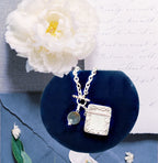 Objet Trouvé Antique Sterling Silver Stamp Box Pendant Charm Necklace