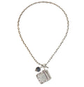 Objet Trouvé Antique Sterling Silver Stamp Box Pendant Charm Necklace