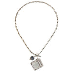 Objet Trouvé Antique Sterling Silver Stamp Box Pendant Charm Necklace