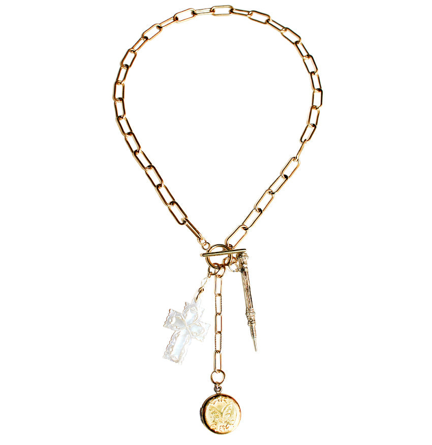 Objet Trouvé Chatelaine Charm Necklace in Gold