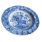 Antique English Spode Regency plates blue and white pearlware pair