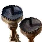 Pair of Large Early 19th-Century French Gilt Altar Candlesticks
