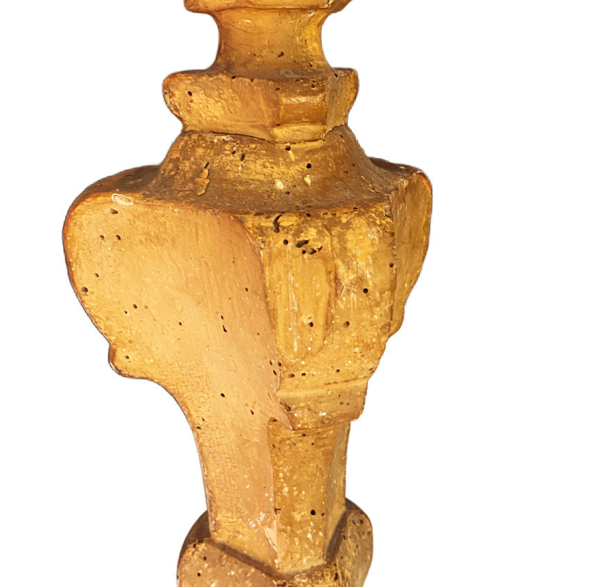 Pair of Large Early 19th-Century French Gilt Altar Candlesticks