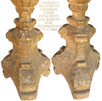 Pair of Large Early 19th-Century French Gilt Altar Candlesticks