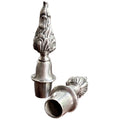 Pair of Silver Plated Flame Finials, Elegant Candelabra Accents