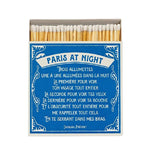 Paris at Night letterpress square matchbox with wooden matches
