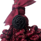 Parisian tassel, burgundy tassel, antique key, French key, French décor accent, woven tassel, Paris décor, French country style, decorative tassel, French accessories, vignette styling, antique French décor, FrenchGardenHouse style, unique French find
