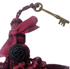 Parisian Atelier Merlot Tassel with Antique Key