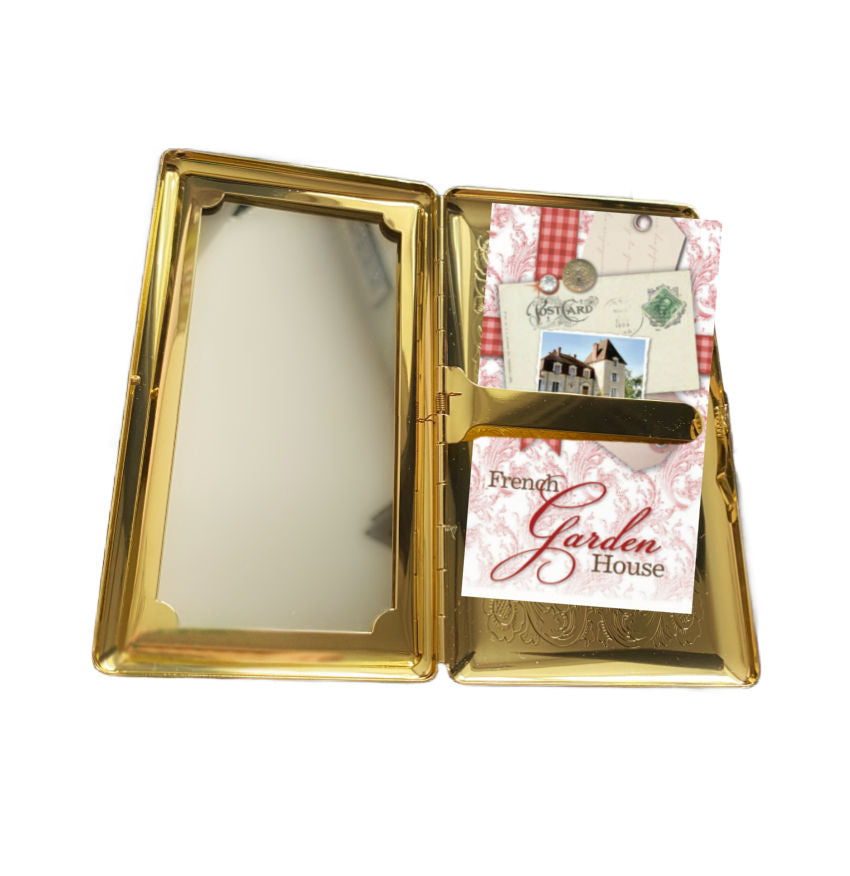 Parisian Atelier Rhinestone Fleur de Lis Card Holder Sample Sale