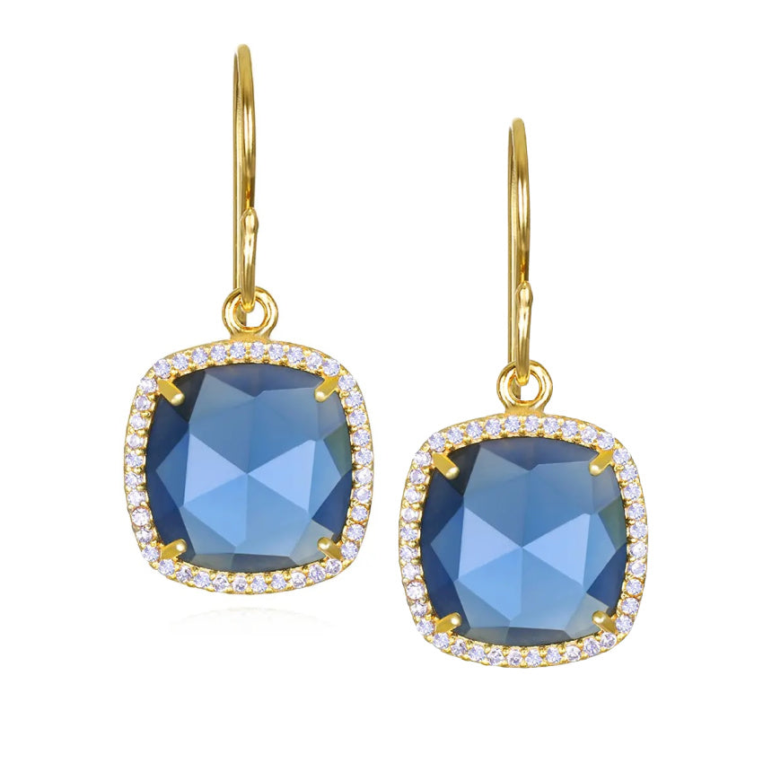 Best blue and diamond earrings, designer luxury jewelry