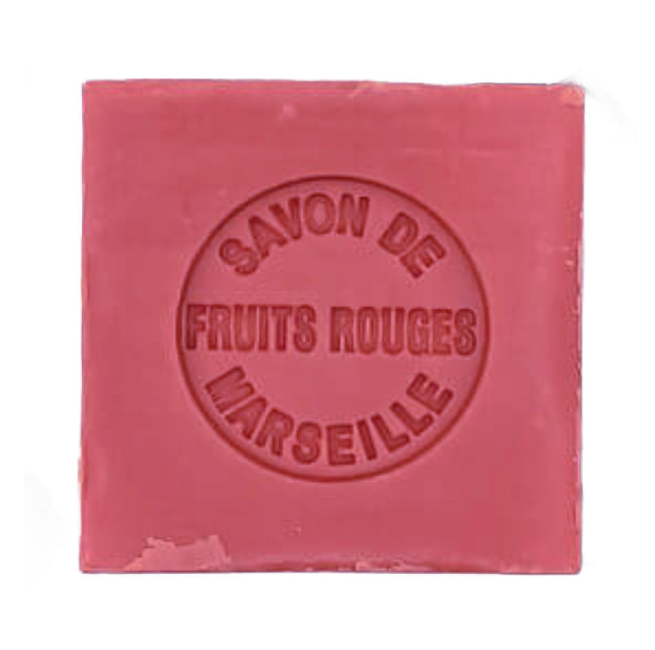 Petite Marseille Cube Soap - Fruits Rouges with mark