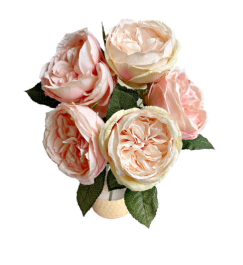 Blushing Beauty Hand Tied Garden Rose Bouquet