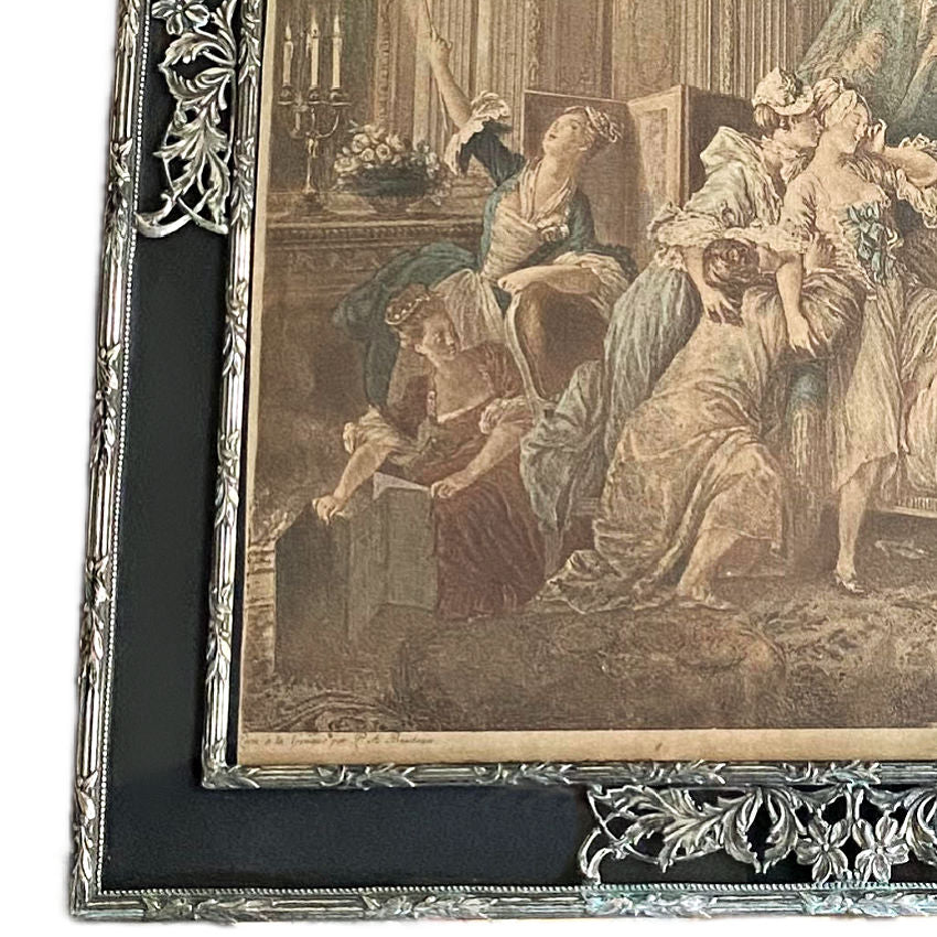 Rare 18th Century 'Le Couche de la Mariee' Antique French Print by Pierre Antoine Baudouin Framedl