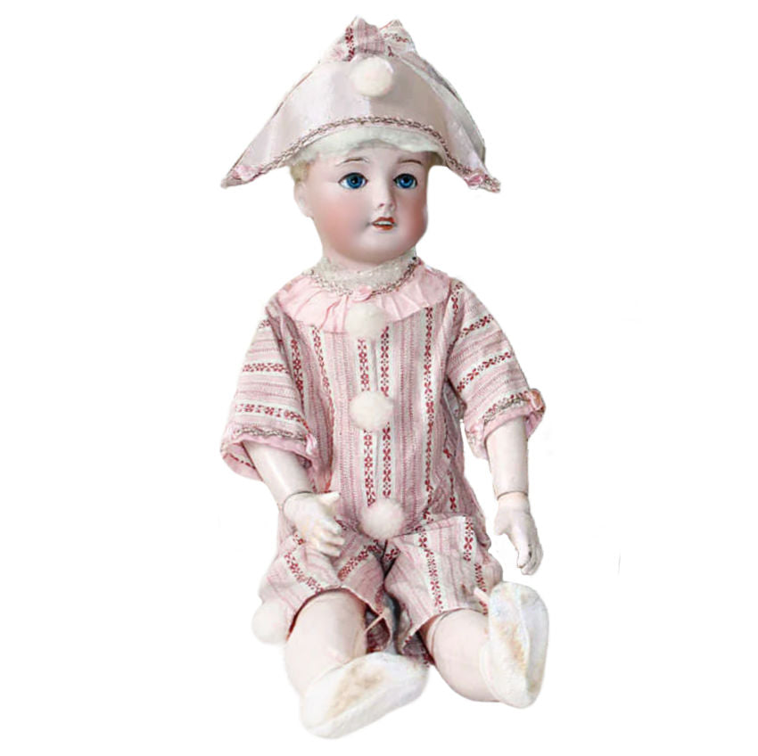 Discover a rare French bisque SFBJ Jumeau doll, marked and exquisitely detailed, perfect for collectors seeking timeless elegance and historic charm.