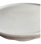 Rare Antique White Ironstone Crenelated Edge Cake Pedestal Stand