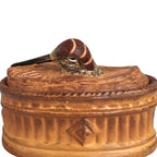 french pillyvuyt tureen wood cock top with hand painted details