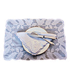 periwinkle madeira embroidered placemat place setting vintage luxury table linens