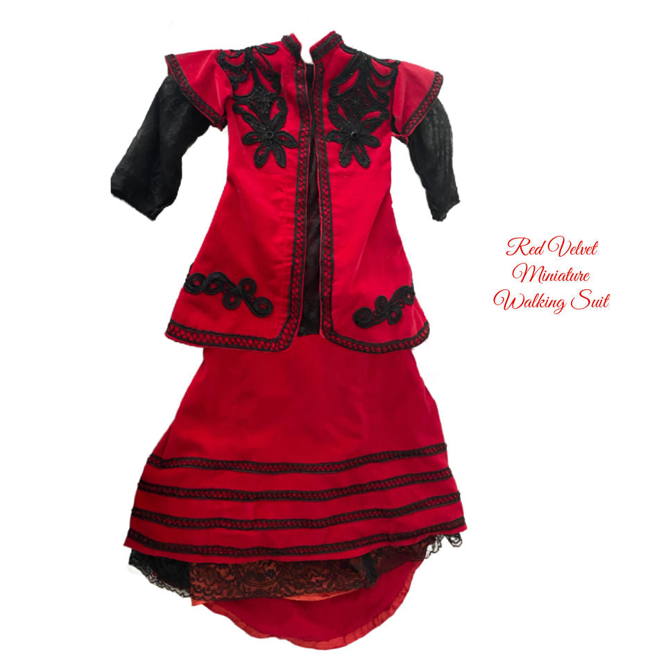 Red Velvet Miniature Walking Suit