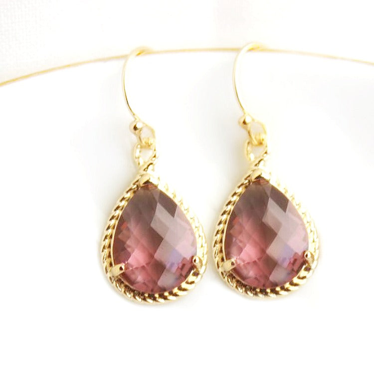 Mulberry Teardrop Earrings