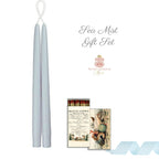 Hand Dipped Sea Mist Taper Candles Gift Set