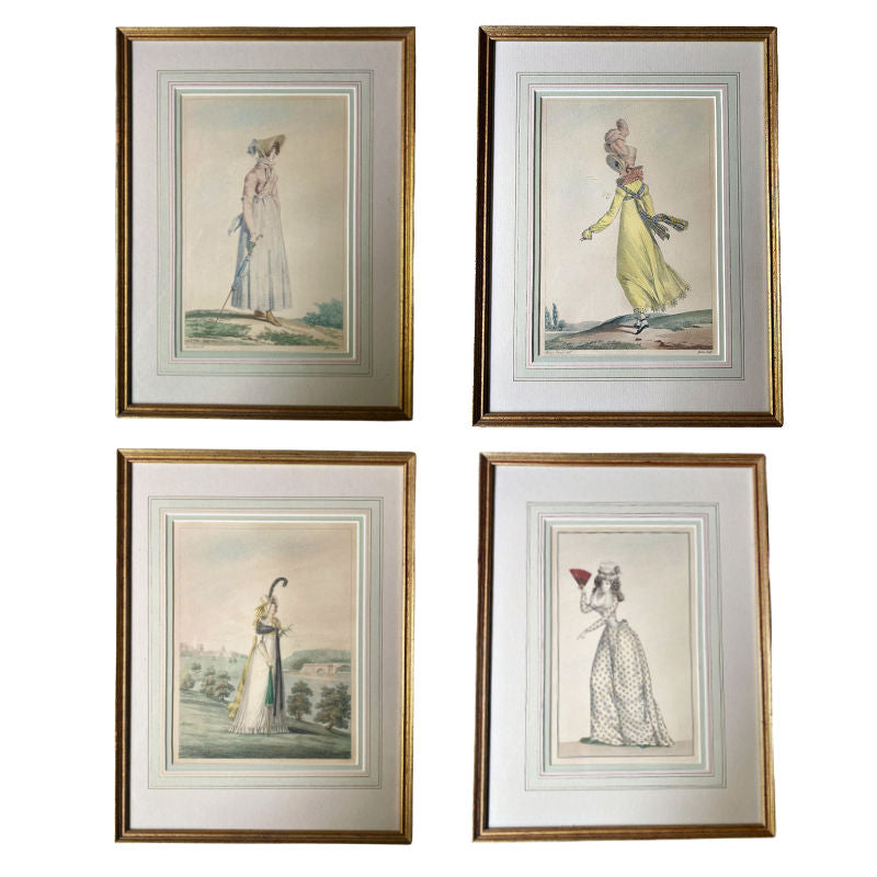 antique French fashion prints Gatine