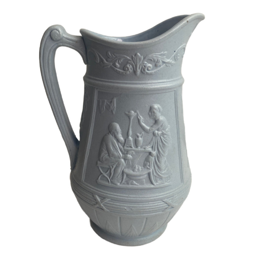 Classical relief antique European pitcher