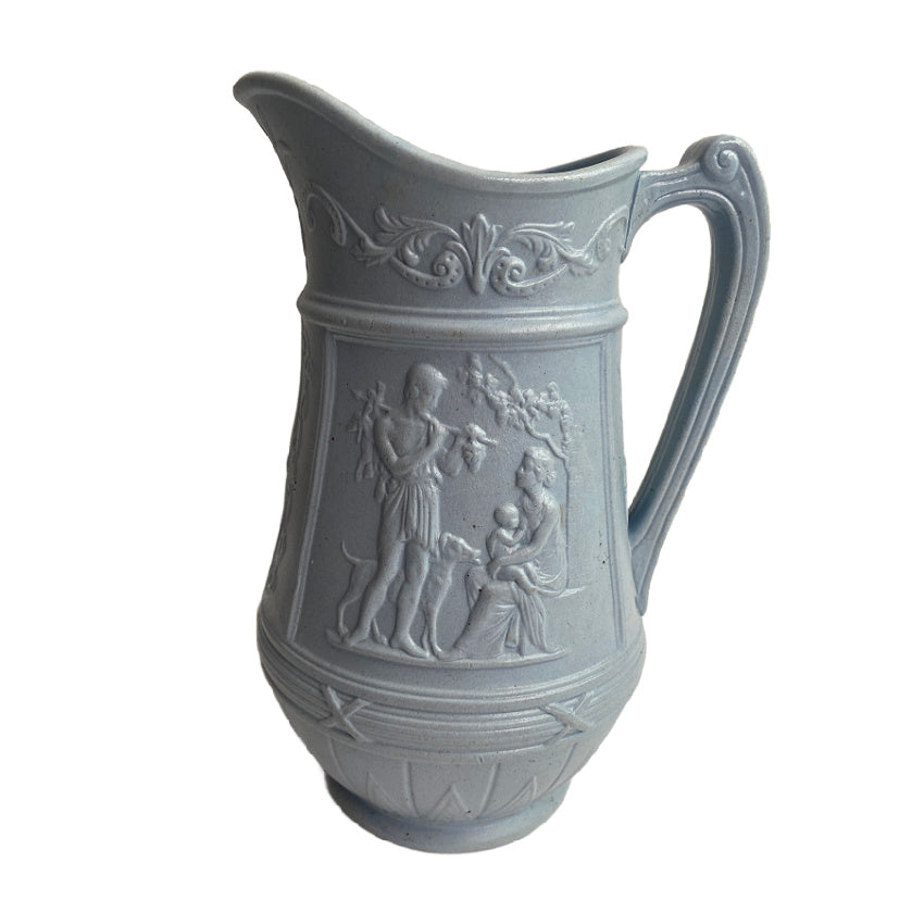 Mid-19th century graduated decorative pitchers
