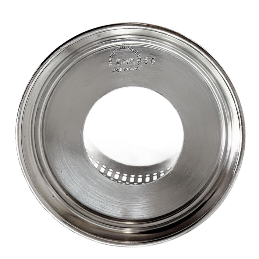 Silver-Plated Reticulated Wine Bottle Coaster — 1930's Art Deco Elegance