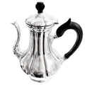 Antique silver-plated coffee pot with painted wood handle