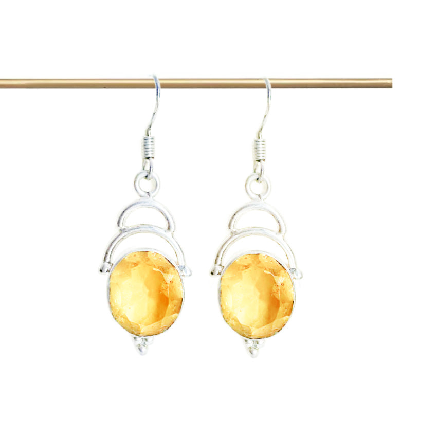 shop sterling earrings designer Luxury silver and citrine jewelry