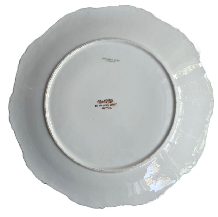 Stunning 19th Century Hand Painted Roses Gold Encrusted Copeland Dessert Plate I