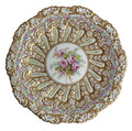 Superb 19th century Copeland dessert plate, hand painted roses with raised gold enamel, exquisite English porcelain collector’s piece.