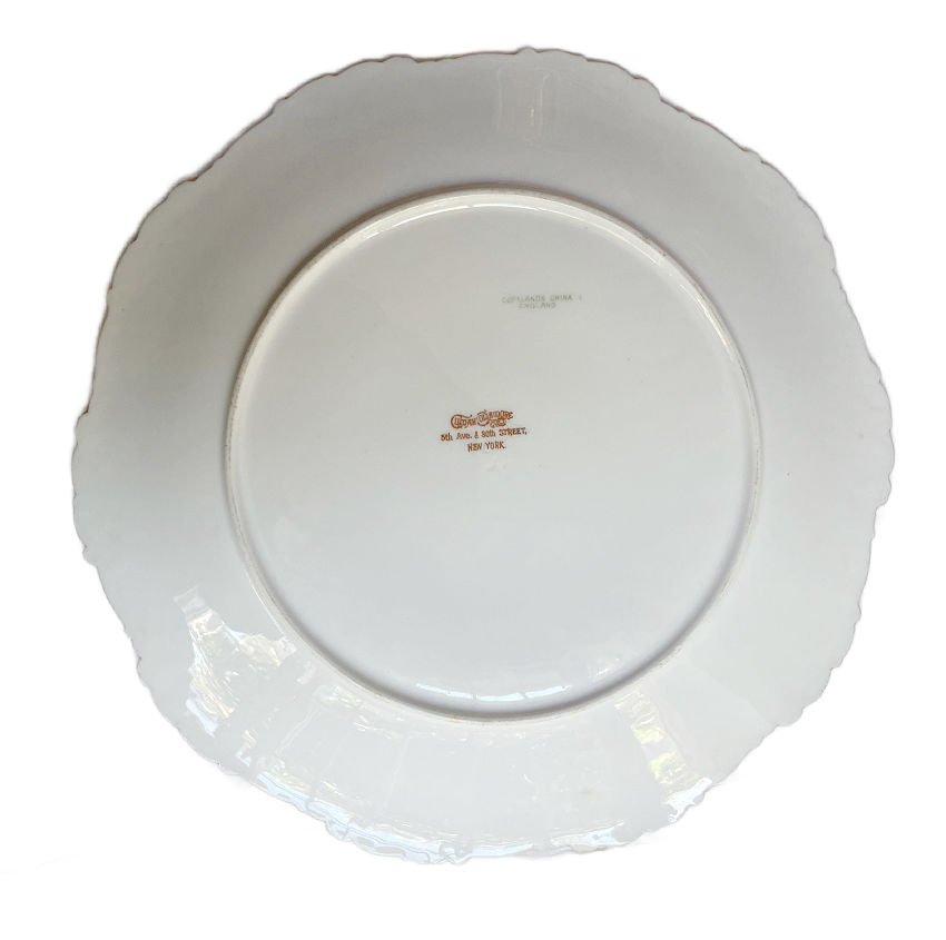 Stunning 19th Century Hand Painted Roses Gold Encrusted Copeland Dessert Plate II