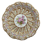 Stunning 19th Century Hand Painted Roses Gold Encrusted Copeland Dessert Plate III