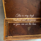 Antique Regency-Style Wood Silverware Chest with Fitted Drawer and Key