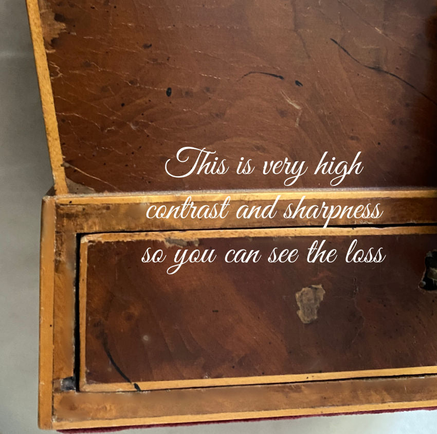 Superb Antique Regency-Style Wood Silverware Chest with Fitted Drawer and Key