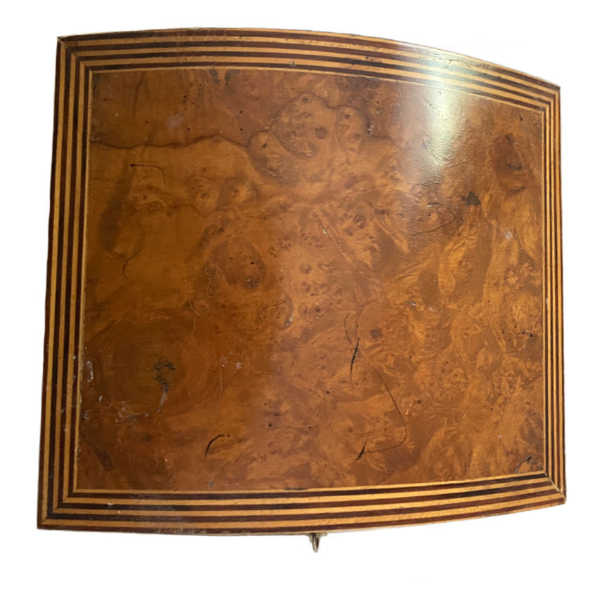 Superb Antique Regency-Style Wood Silverware Chest with Fitted Drawer and Key