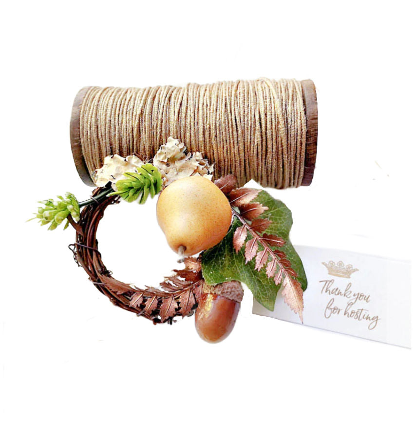 Gold twine gift wrapping set