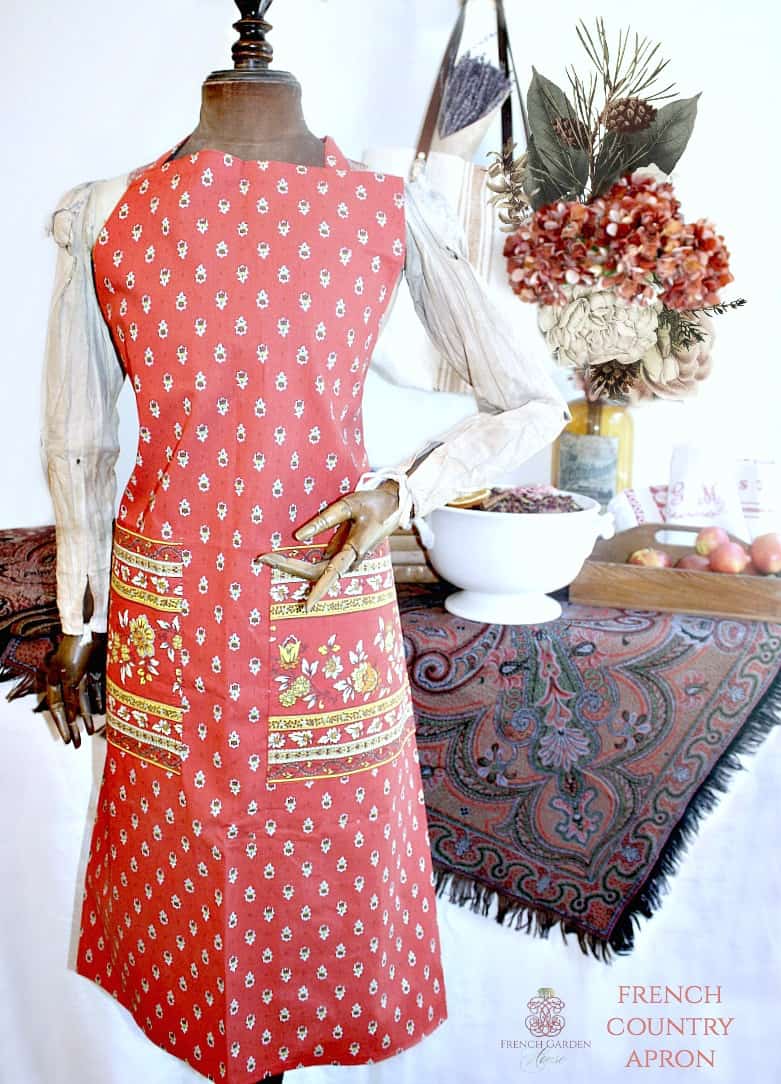 French Country Provence Traditional Apron