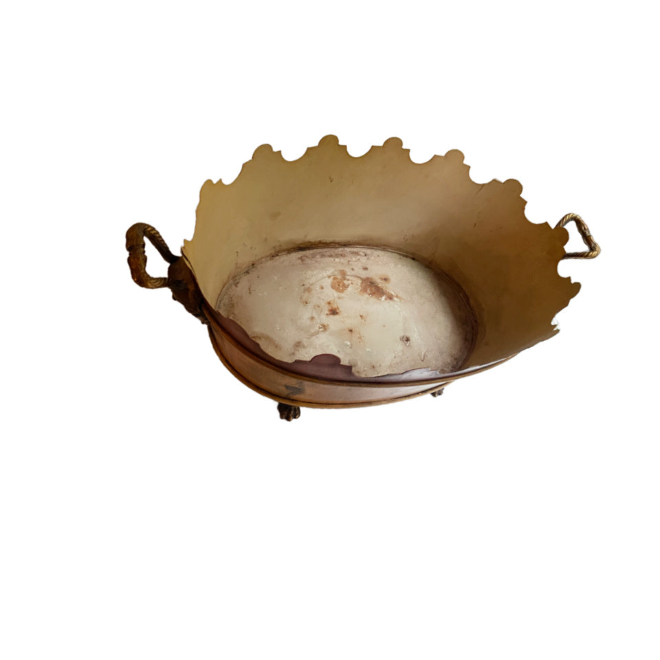 Trompe-l'œil Hand Painted Faux Bois Jardiniere