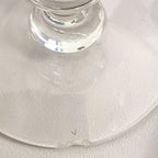 Close detail base chip Val Saint Lambert crystal goblet condition shown transparency