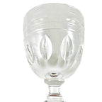 Vintage Belgian crystal goblet light reflections cut glass Kent York pattern
