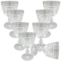 Val Saint Lambert crystal goblets set of 8 mid century Belgian stemware