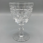 Vintage Belgian crystal goblet light reflections cut glass 