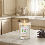 French Versailles luxury candle, orange blossom scent, from France, in french kitchen