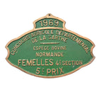 Vintage French Agricultural Farm Animal Show Prize Award Trophy 5 Prix