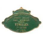 Vintage French Agricultural Farm Animal Show Prize Award Trophy Plaque 5 Prix