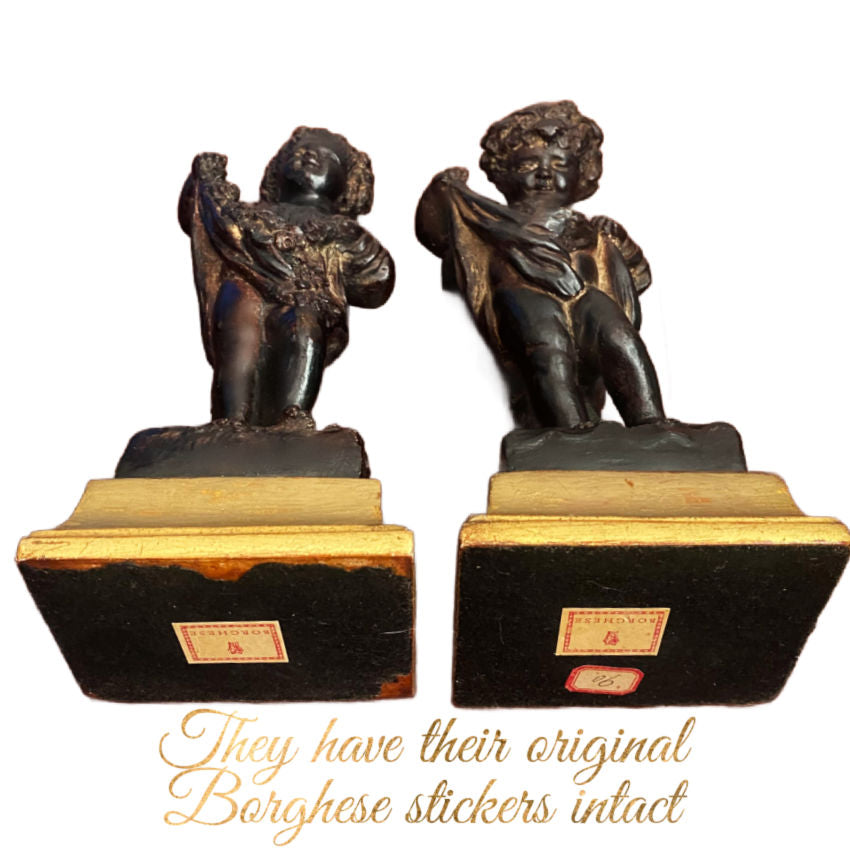 Vintage Italian Four Seasons Figures with Gilt Stands