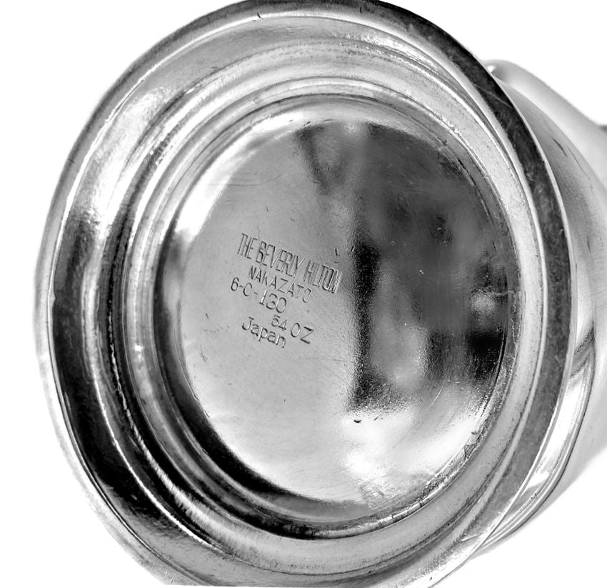 Large Vintage Beverly Hilton Hotel Silver Coffee Pot