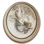 Decorative wall plaque with a classical design of a pair of lovers, Pierre Auguste Cot ‘Le Orage’ chalkware, 